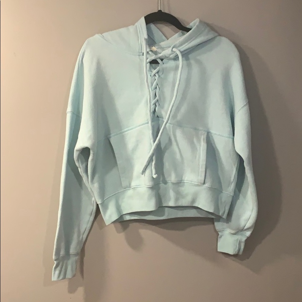 Free People Cropped Hoodie